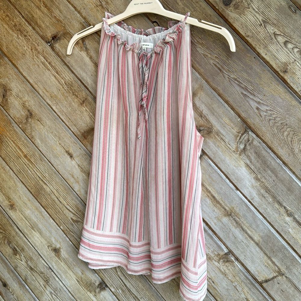 Max studio striped halter blouse size large